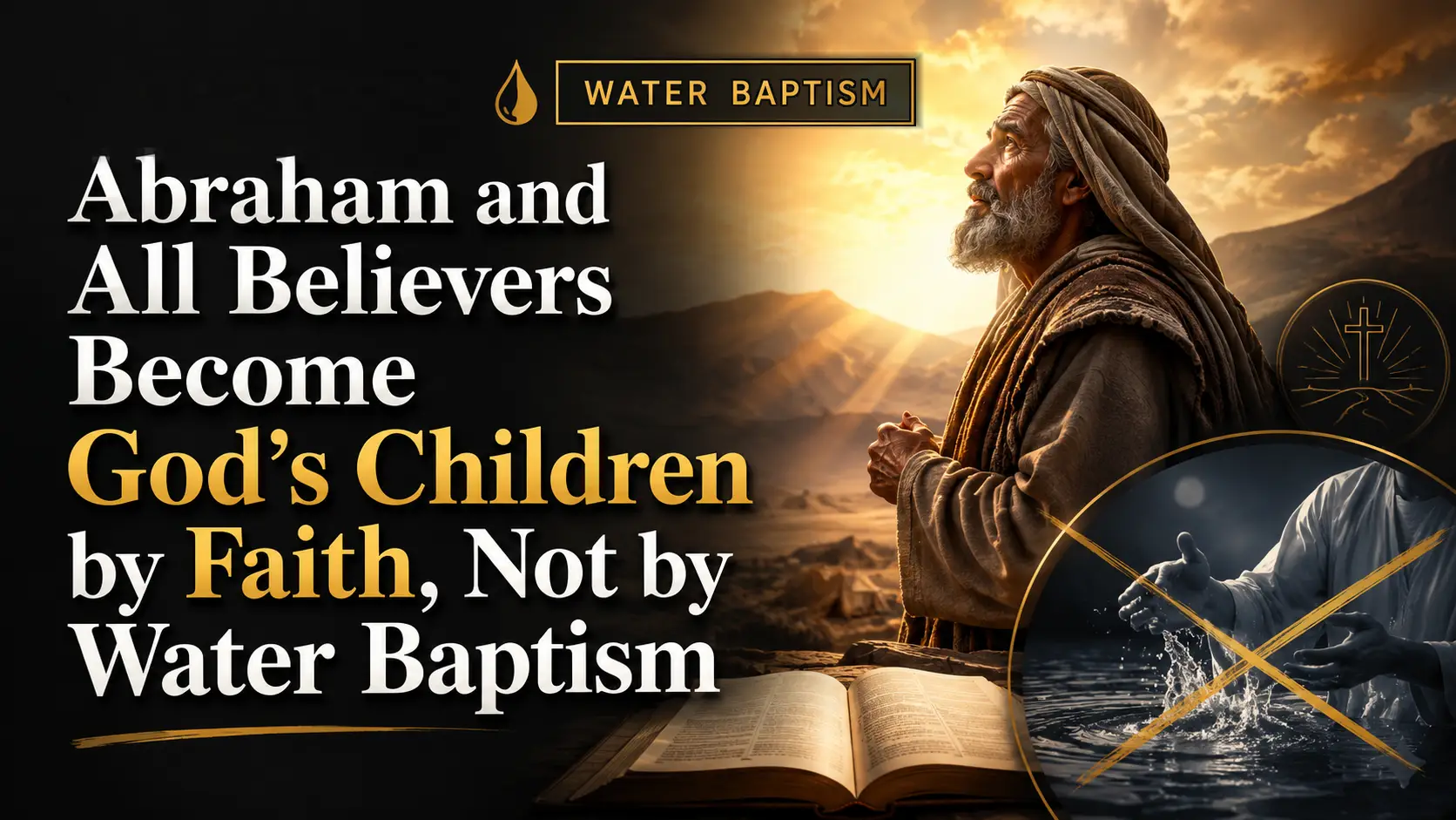 Abraham and All Believers Become God’s Children by Faith, Not by Water Baptism