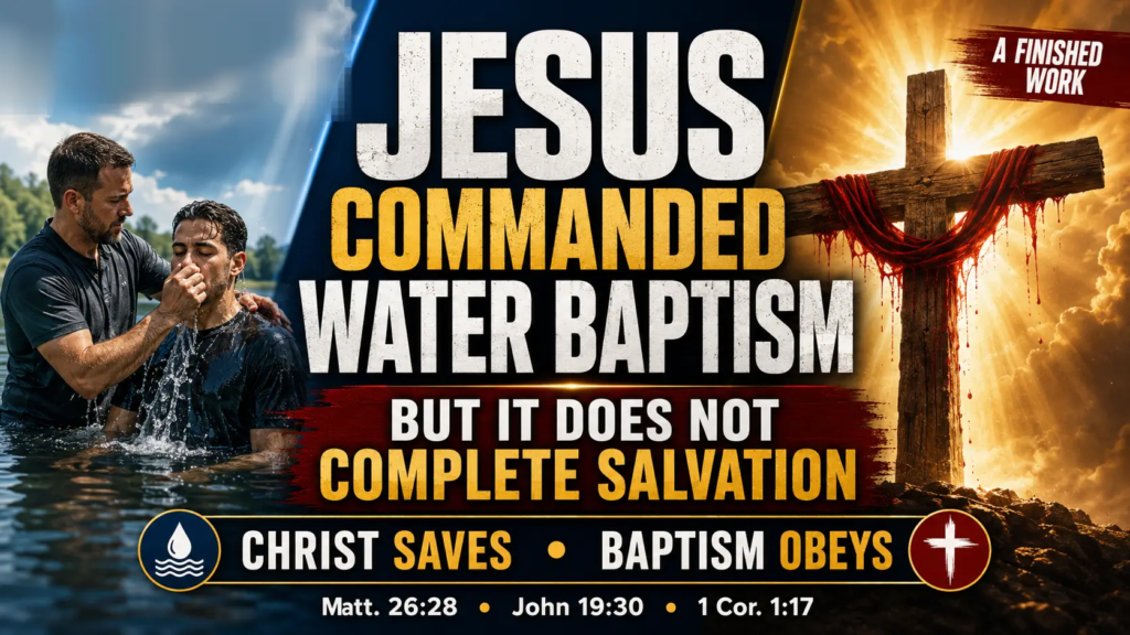 Jesus Commanded Water Baptism but It Does Not Complete Salvation