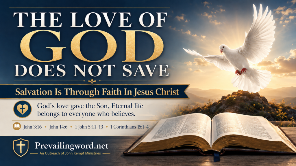 The Love of God Does Not Save — Salvation Is Through Faith in Jesus Christ