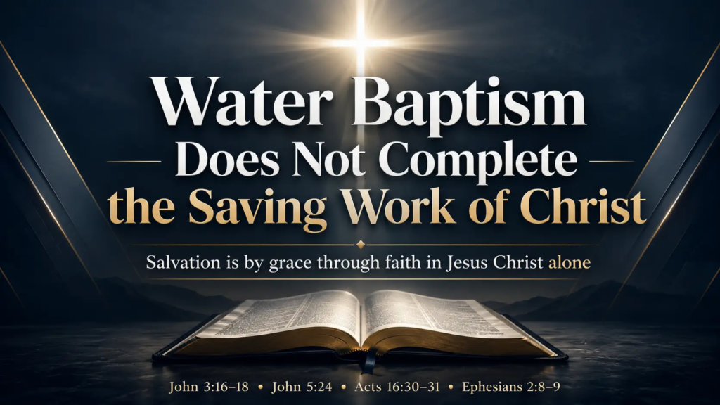 Water Baptism Does Not Save