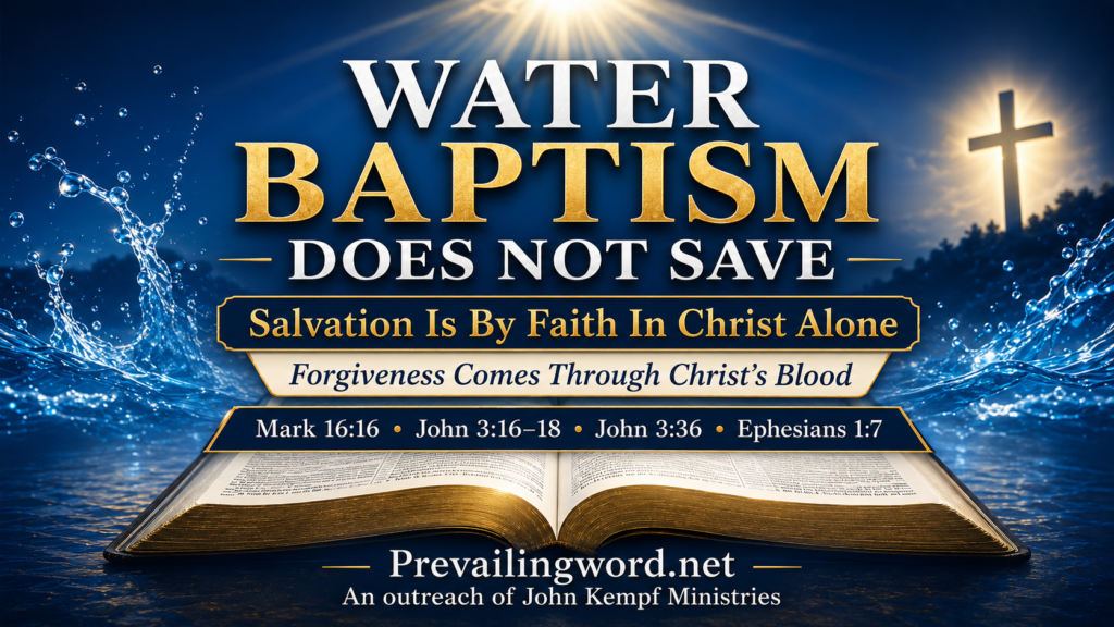 Water Baptism Is an Act of Obedience, Not the Cause of Salvation
