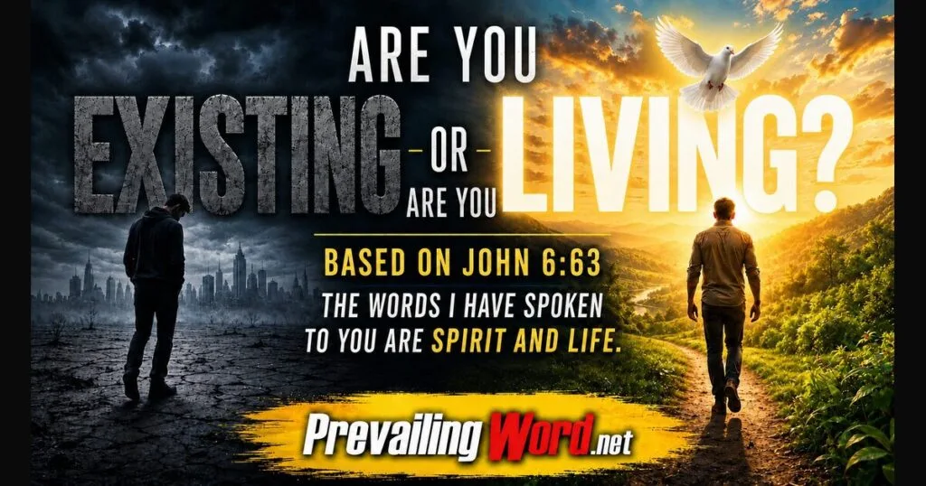 Are you existing, or are you living? Based on John 6:63.