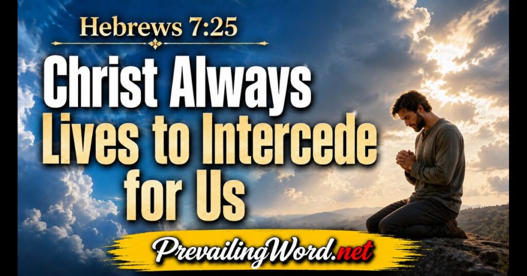 He Ever Liveth to Make Intercession, Hebrews 7:25